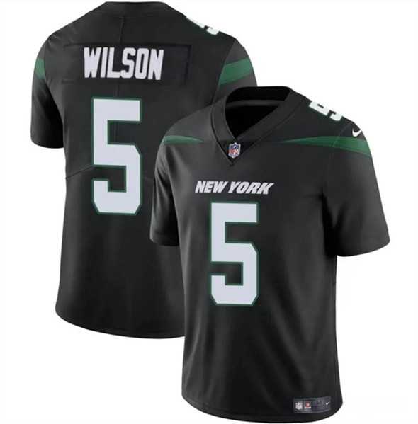 Men & Women & Youth New York Jets #5 Garrett Wilson Black Vapor Untouchable Limited Football Stitched Jersey->->NFL Jersey